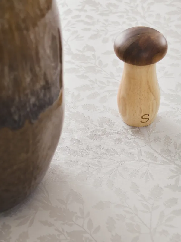 Скатерть, 160х160 см, жаккард, полиэстер, бежевая, Ветви, Slender branches, image-3