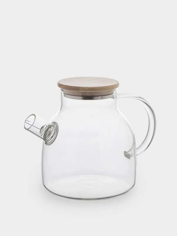 Чайник заварочный, 1,2 л, с фильтром, стекло Б/бамбук, Bamboo, image-2
