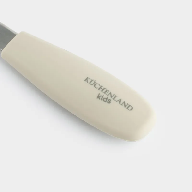 Вилка, детская, 14 см, сталь/силикон, серая, Kiddy, image-5