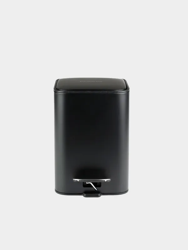 Емкость для мусора, 3 л, с педалью, Total black, image-2