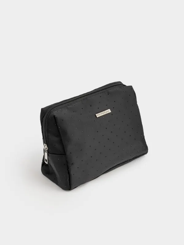 Косметичка, 21х17 см, нейлон, черная, Force night, image-1