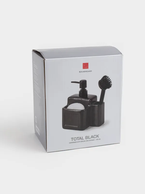 Диспенсер для моющего средства, 650 мл, Total black, image-6