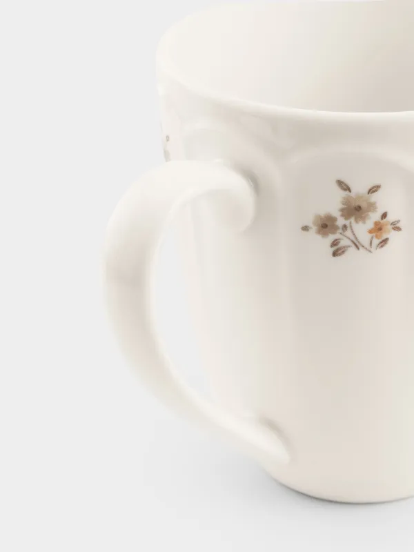 Кружка, 380 мл, 2 шт, фарфор N, белая, Винтажные цветы, La flore, image-5