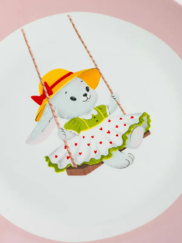 Тарелка закусочная, 19 см, Крольчиха на качелях, Ideas life, image-4