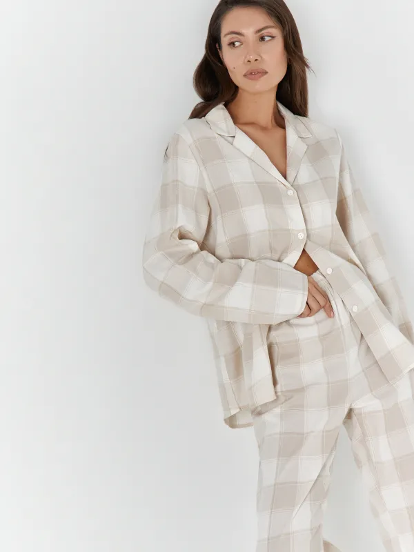 Костюм женский с брюками, бежево-молочный, Stacey, image-3