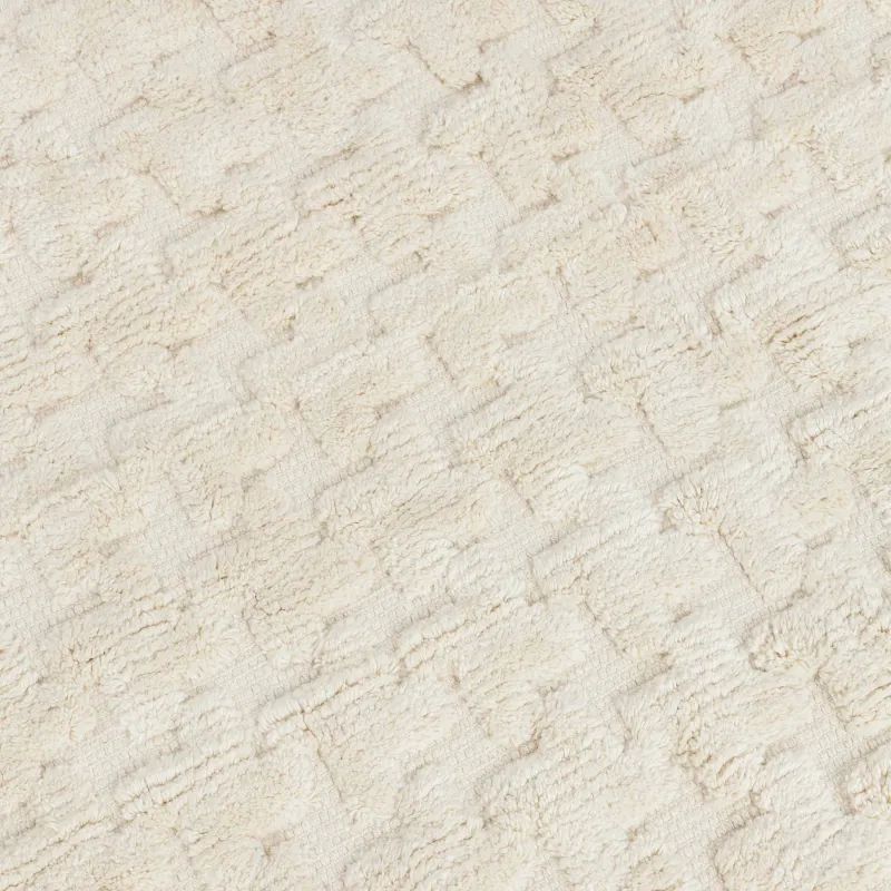 Коврик, 50х80 см, с бахромой, хлопок, песочный, Textured, image-6