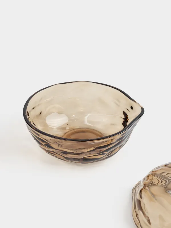 Емкость для хранения, 14х11 см, 320 мл, стекло Р, коричневая, Грецкий орех, Walnut, image-2