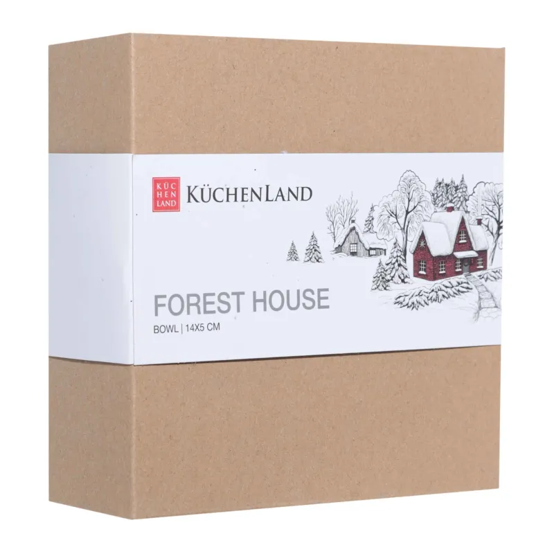 Салатник, 15х5 см, 290 мл, фарфор N, белый, Дом в лесу, Forest house, image-3