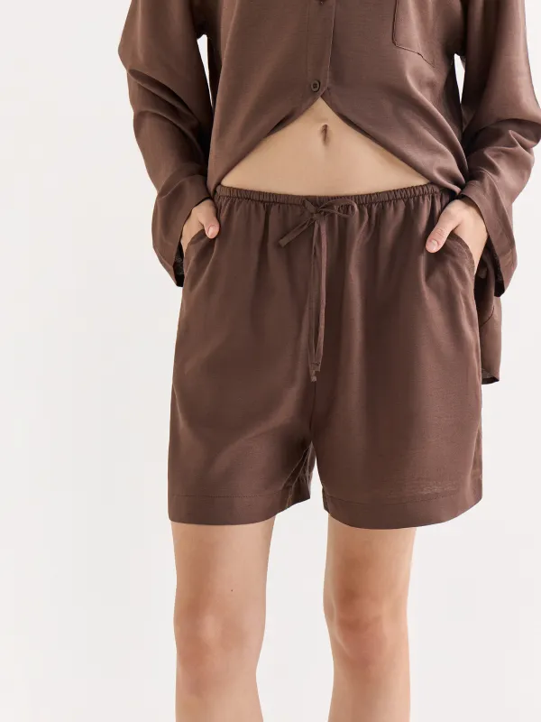 Шорты коричневые, Redana, image-1