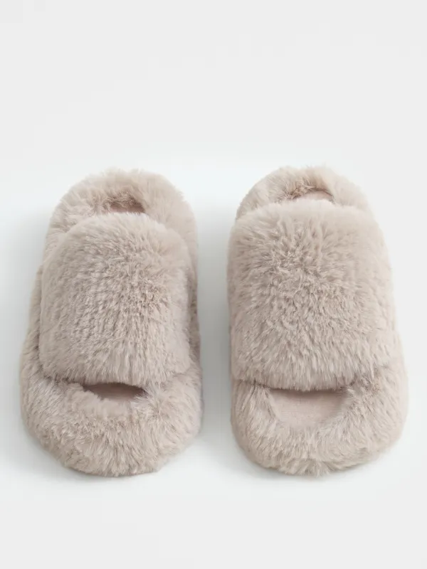 Тапочки женские, с искусственным мехом, Bushy, image-2