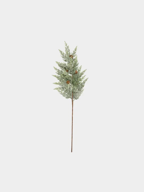 Ветка декоративная, 62 см, Серебристые ветви с шишками, Conifer decor, image-0