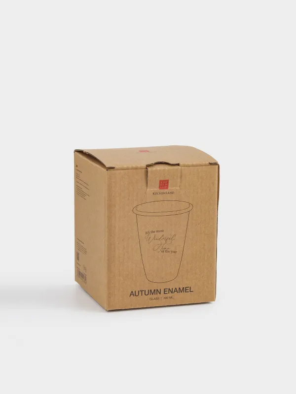 Стакан, 12 см, 470 мл, металл эмалированный, молочный, Wonderful Time, Autumn enamel, image-5