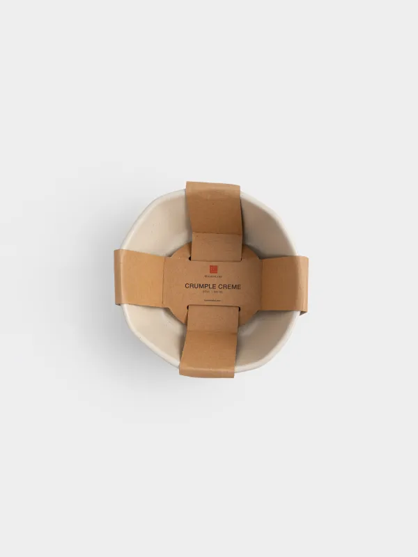 Пиала, 14х7 см, 600 мл, керамика K, молочный, Мятый эффект, Crumple creme, image-4