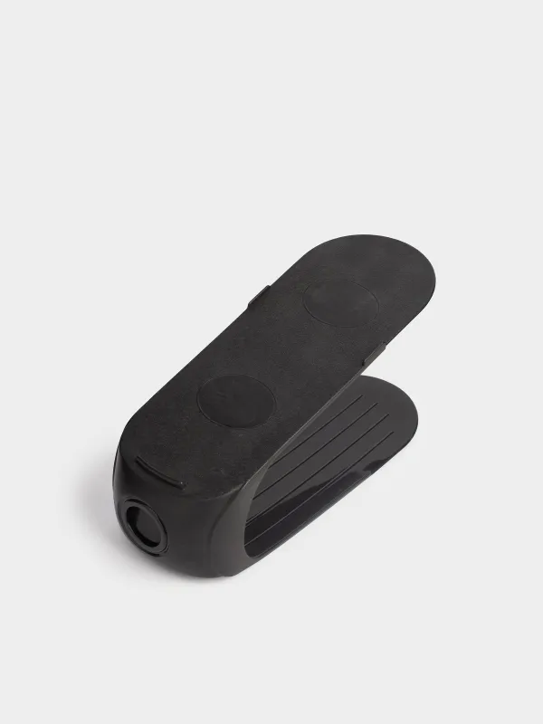 Органайзер-подставка для женской обуви, 26 см, пластик, черный, Compact, image-2