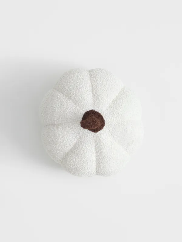 Подушка декоративная, 31х15 см, букле, молочная, Тыква, Boucle figure, image-1