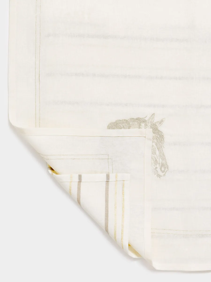 Полотенце кухонное, 40х60 см, 2 шт, хлопок, молочное, Лошадь/Полосы, Horse kitchen, image-3