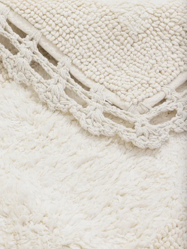 Коврик, 50х80 см, хлопок, кремовый, Кружево, Knit, image-1