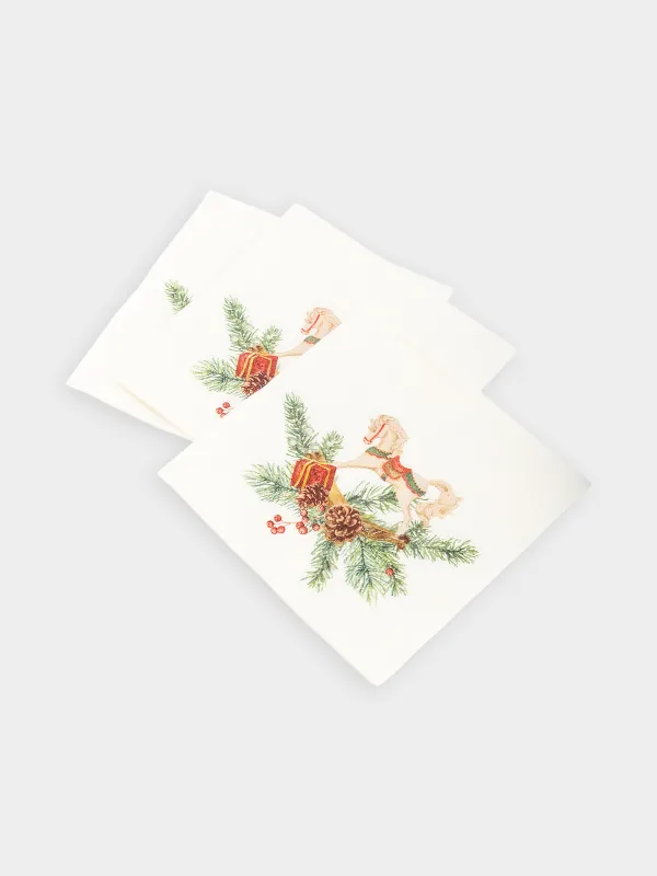Салфетки бумажные, 21х21 см, 20 шт, Christmas miracle classic, image-2