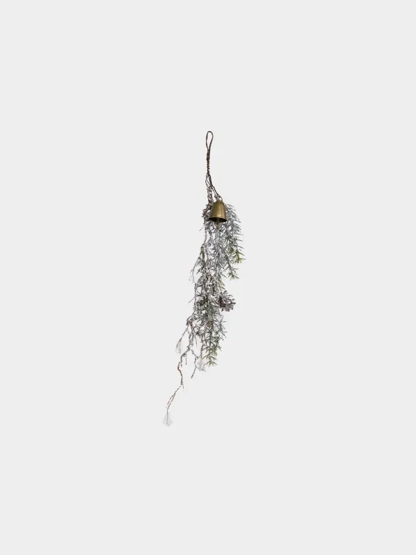 Украшение декоративное, 33 см, подвесное, Заснеженная хвоя, Conifer crystal decor, image-0