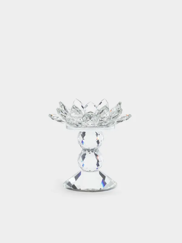Подсвечник, 13 см, для цилиндрической свечи, Цветок, Crystal flower, image-0