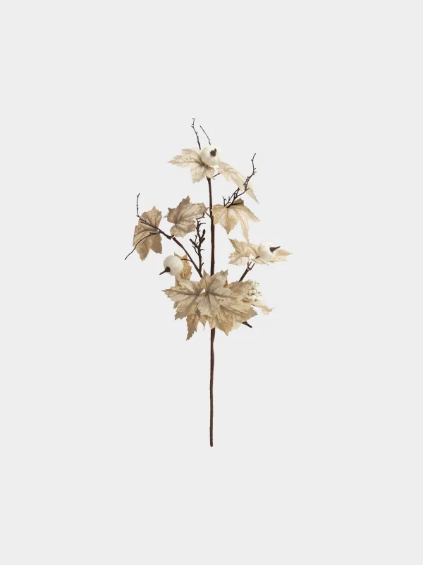 Ветка декоративная, 62 см, Тыквы и кленовые листья, Leafs decor, image-0