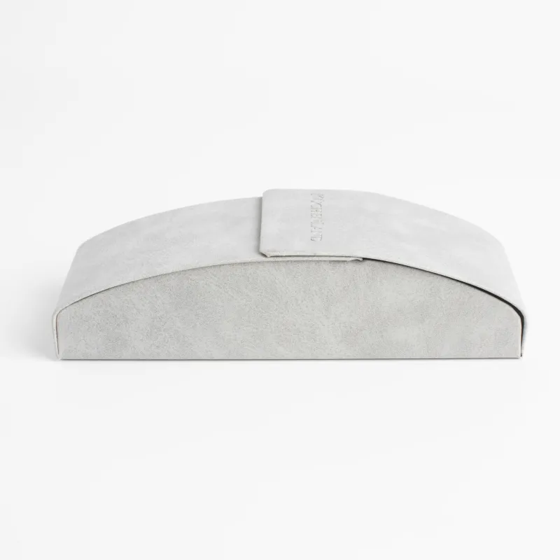 Футляр для очков, 15x5 см, полиуретан, светло-серый, Rock, image-2