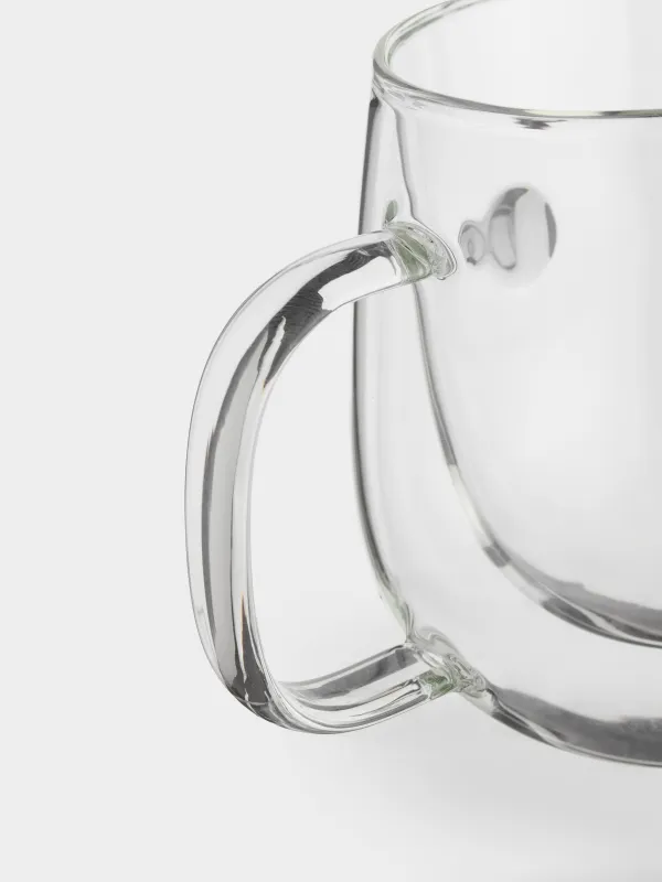 Кружка, 280 мл, стекло Б, Серая точка, Air decor, image-2