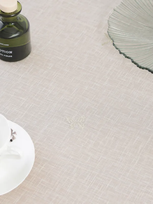 Скатерть, 160х160 см, полиэстер, белая, Бабочки и стрекозы, Winged, image-2