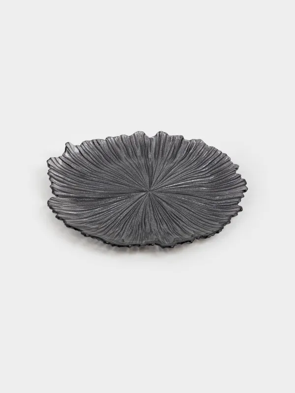 Тарелка обеденная, 28 см, стекло Р, серая, Verge, image-4