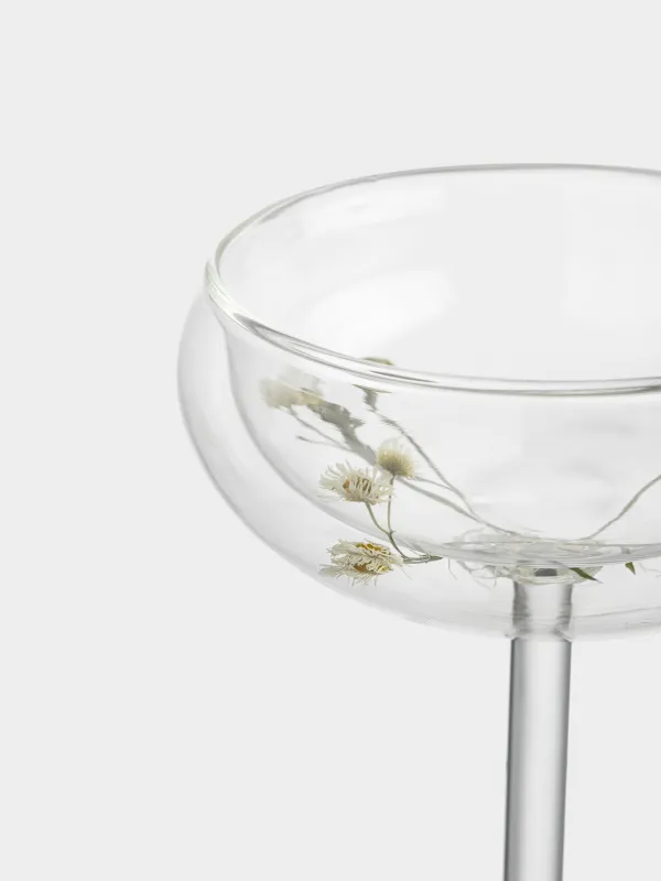 Бокал-креманка для шампанского, с сухоцветами внутри, Air decor, image-1