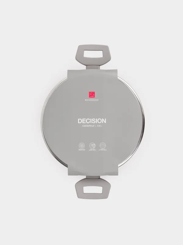 Кастрюля, 24 см, 3,9 л, с крышкой, с покрытием, Decision, image-5
