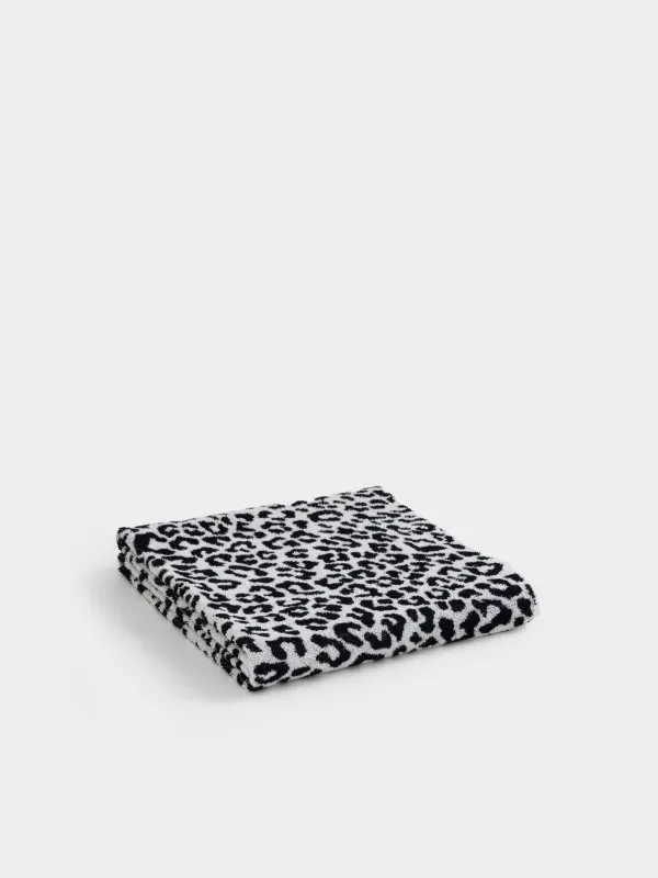 Полотенце, 70х140 см, хлопок, молочное, Леопардовый принт, Leopard cotton, image-0
