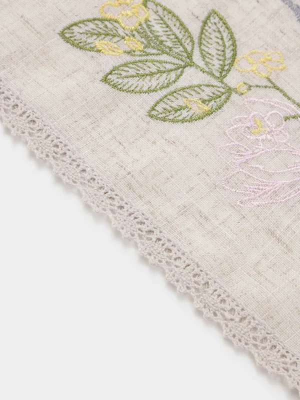Салфетка пасхальная, 65х65 см, в корзину, Кролик, Rabbits in flower, image-2