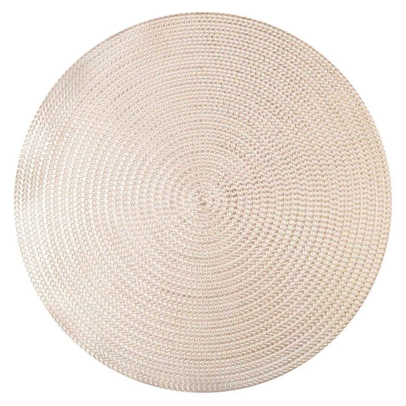 Салфетка под приборы, 38 см, ПВХ, круглая, золотистая, Azhur