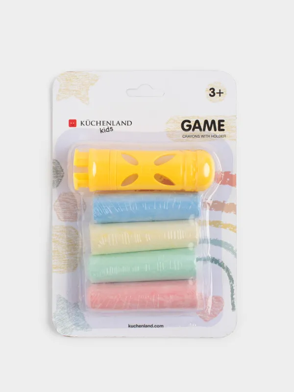 Мелки, 4 шт, с держателем, Game, image-3