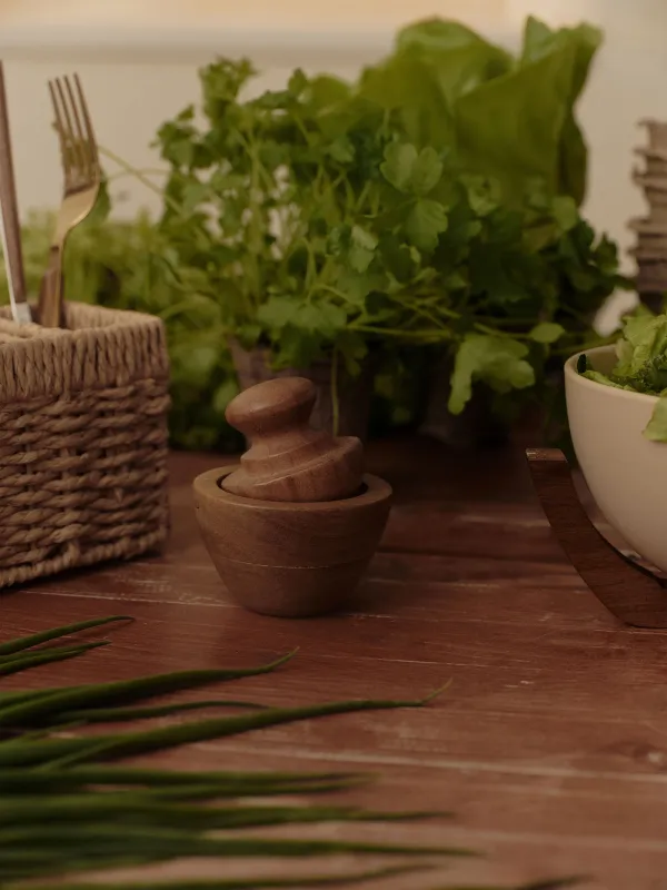 Ступка для специй, 8x5 см, с пестиком, дерево, Noble tree, image-7