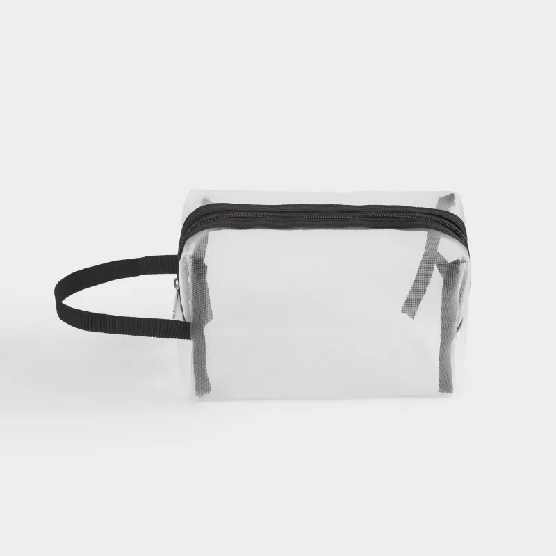 Косметичка дорожная, 18х9 см, с ручкой, полиэстер, черный контур, Safety travel