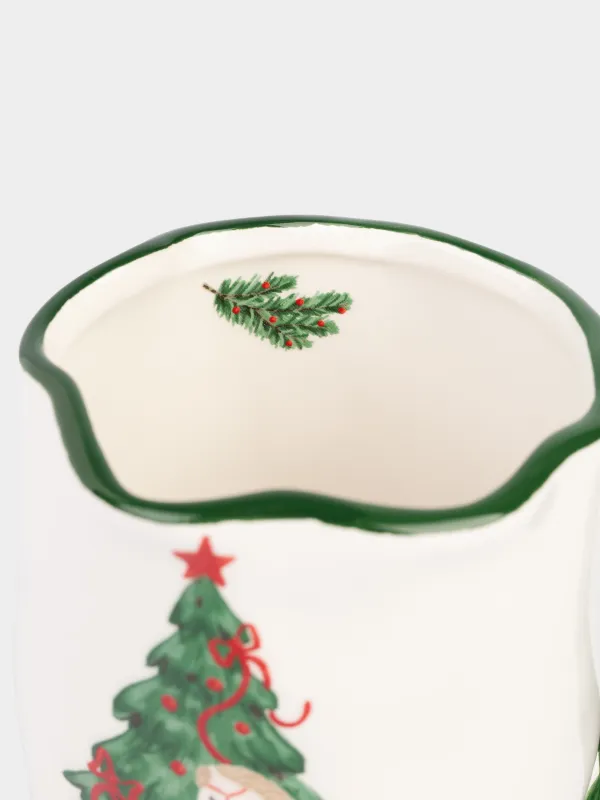 Кружка, 360 мл, керамика D, Лошадка с елкой, Сhristmas green, image-3