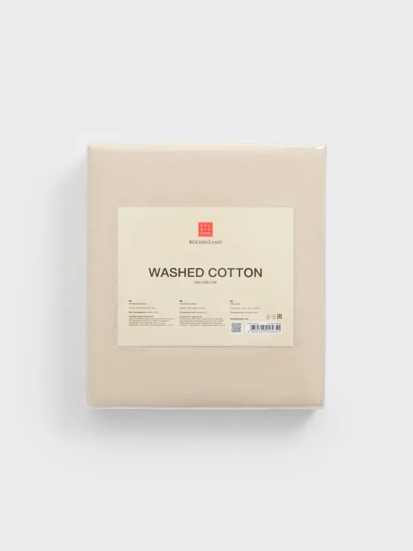 Натяжная простыня, вареный хлопок, Washed cotton, image-5
