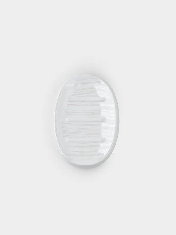 Мыльница, 12х8 см, керамика, белая, перламутр, Odyssey, image-2