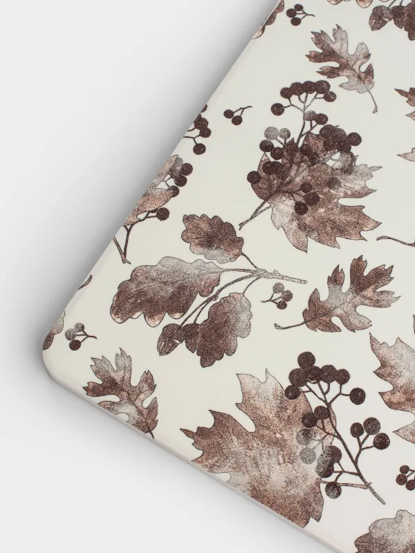 Подставка под горячее, 24х17 см, керамика/пробка, бежевая, Листопад, Autumn leaves, image-3