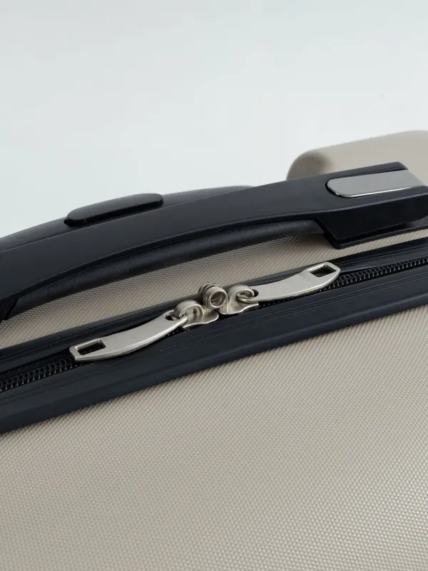 Чемодан S, 39х22х55 см, 2,7 кг, пластик, бежевый, Travel comfort, image-7