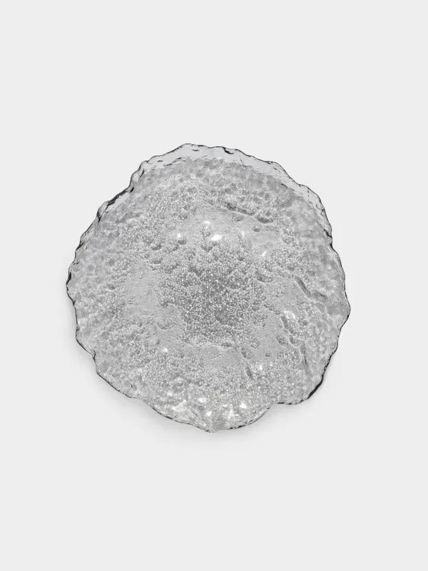 Блюдо, 26х3 см, стекло, серое, Nautilus color, image-0