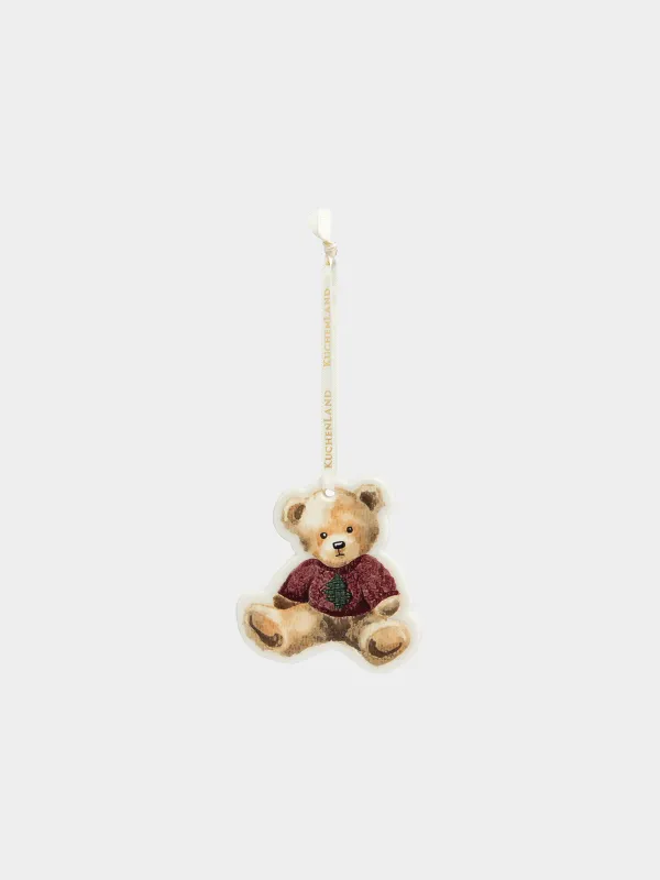 Игрушка елочная, 6 см, двусторонняя, Медведь, Figure christmas, image-0