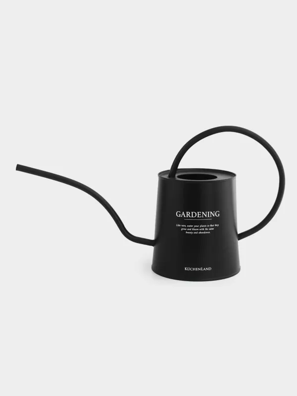 Лейка, 2 л, металл, черная, Gardening, image-0