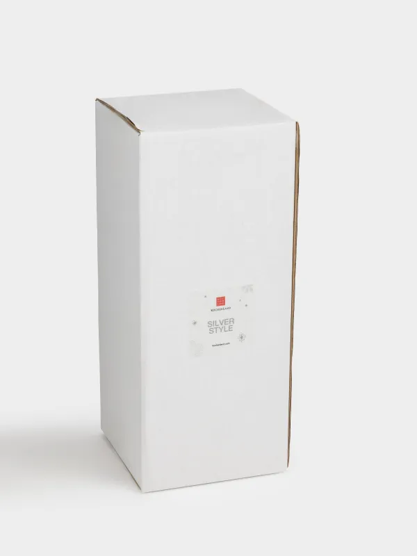 Статуэтка, 27 см, с подвесками, металл/акрил, серебристая, Ель c кристаллами, Silver style, image-3