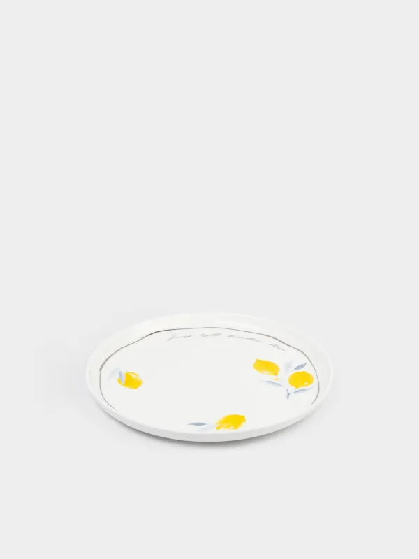 Тарелка закусочная, 24 см, фарфор F, белая, Лимоны, Sicily, image-5