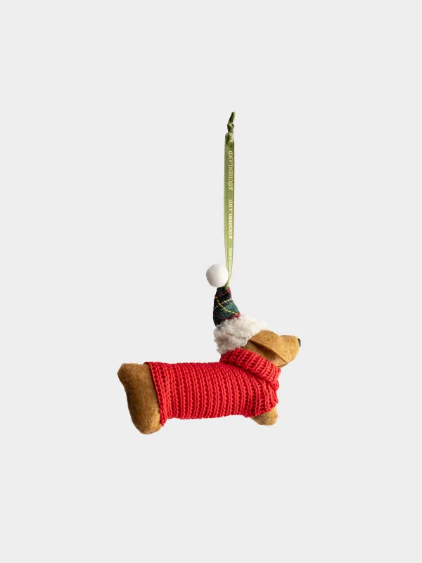Игрушка елочная, 10 см, Такса, Figure Christmas Fuzz, image-0