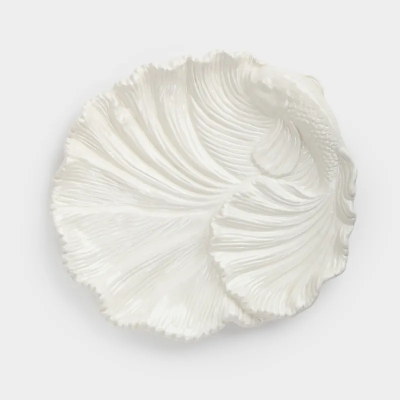 Блюдо декоративное, 22 см, керамика, молочное, Рыбка, Goldfish