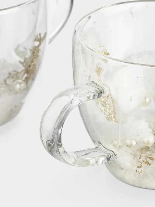 Кружка, 300 мл, 2 шт, с заснеженными ветками, Air decor, image-3